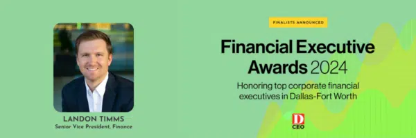 Landon Timms Named Finalist in Financial Executive Awards 2024
