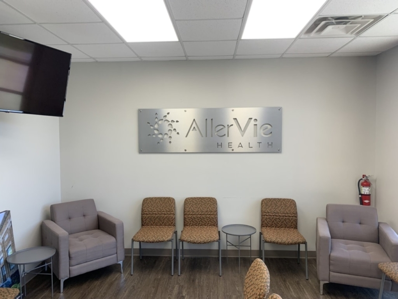 Waiting room of the AllerVie Health Cullman clinic in Alabama