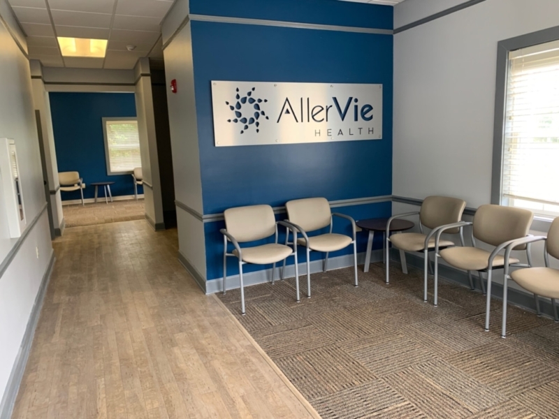 Waiting room of the AllerVie Health Enterprise, Alabama clinic