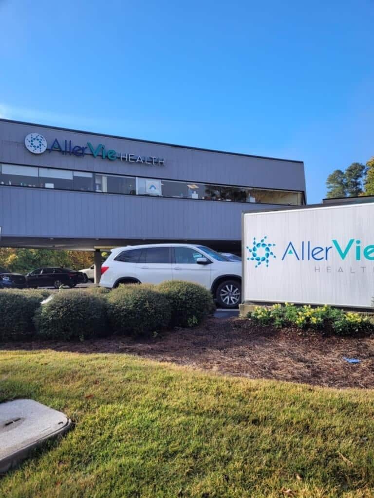 Exterior view of the AllerVie Health Homewood clinic